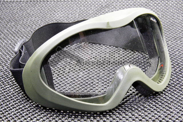 Clear UV Lens Airsoft Wind Dust Green Frame Goggle UVX500