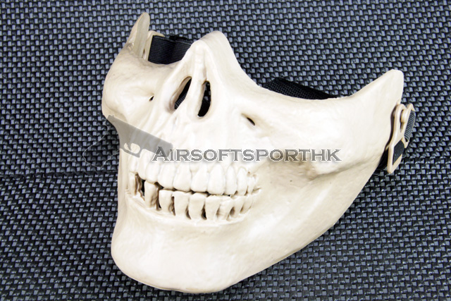 Cacique Skull Version III Half Face Tan Mask M03 16