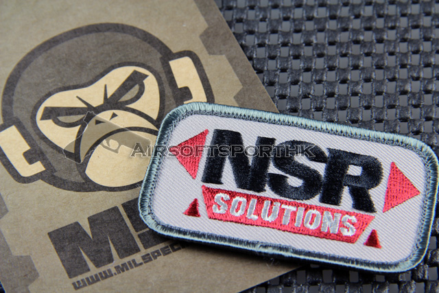 Mil-Spec Monkey NRS Solution Logo Velcro Patch -Color / Grey