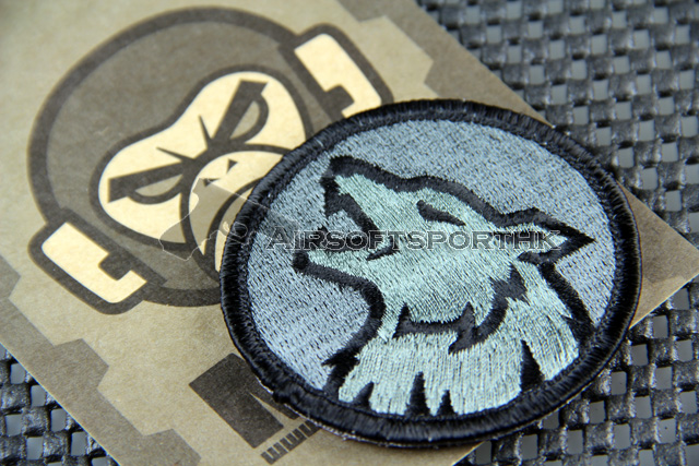 Mil-Spec Monkey Wolf Head Logo Velcro Patch - ACU Dark
