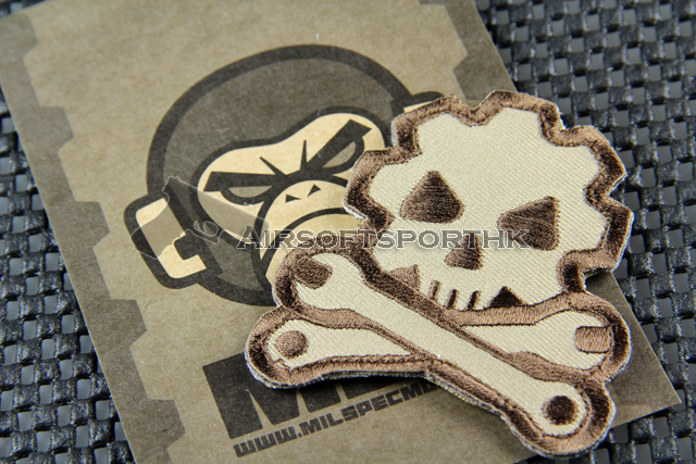Mil-Spec Monkey Death Mechanic Logo Velcro Patch - Desert