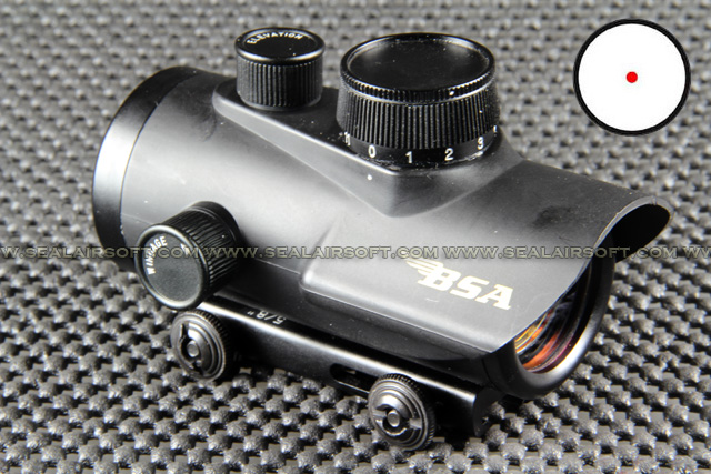 China Made BSA Optics Type 1x30mm Red Dot Sight With Sunshade Cover For 11mm RDS-053
