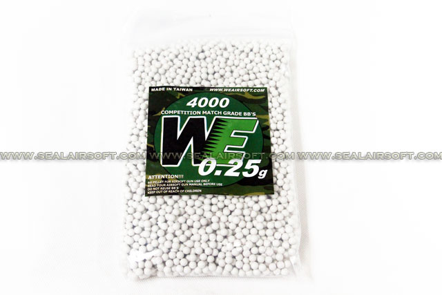 WE Competition Match Grade Series 6mm BB (0.25g / 4000rds) WE-BB0107-0.25G-4000
