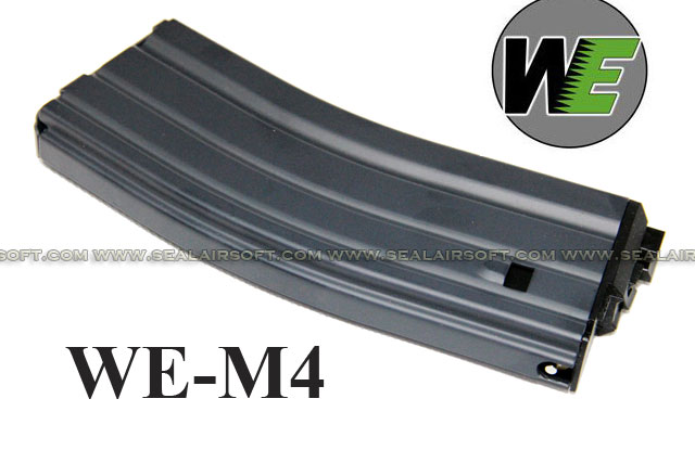 WE 30rd GAS Magazine for M4 Series GBB Black - WE-BK-M4-OB-MAG