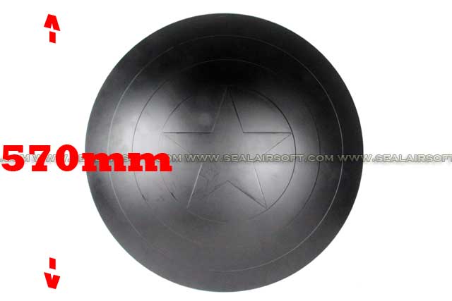 ACM Airsoft 2FT Plastic Captain Shield (Black) SHIELD-01-BK
