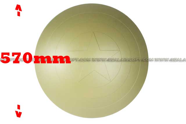 ACM Airsoft 2FT Plastic Captain Shield (Dark Earth) SHIELD-01-DE