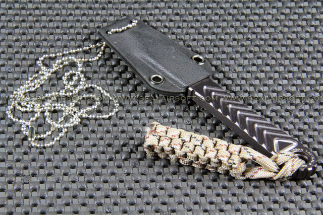 F.M.A. Dagger Type Dummy Aluminium Necklace Black FMA-LB01-BK