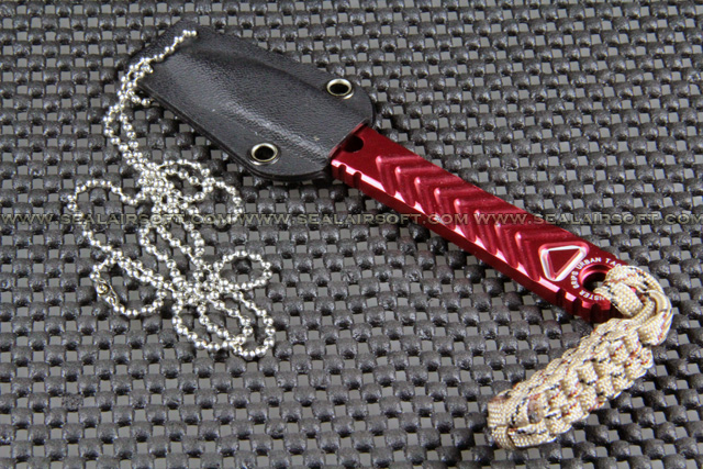 F.M.A. Dagger Type Dummy Aluminium Necklace Red FMA-LB01-RD
