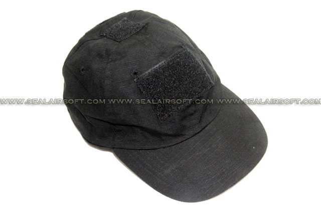 A.C.M. Baseball Cap w/ Velcro Attachment (Black)