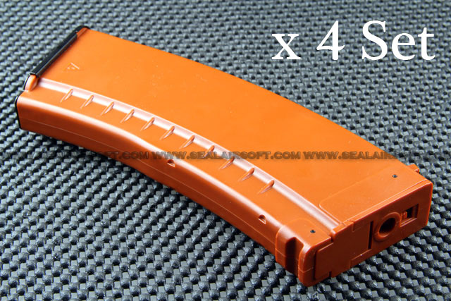 A.P.S. 500rd Hi-Cap Magazine for AK47/AK74 AEG x 4 Set (Wood)