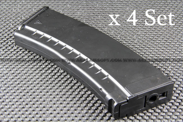 A.P.S. 500rd Hi-Cap Magazine for AK47/AK74 AEG x 4 Set (Black)