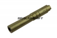 5KU 4.3 Inch Threaded Stainless Outer Barrel For Marui Hi-Capa (11mm CW) Gold
