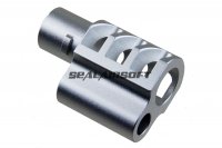 5KU Punisher Style Aluminum Compensator For Marui 1911 GBB Series Type 7 Silver