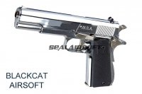 Blackcat Mini Non-Function Dummy Model Gun For Display - M1911 (Chrome) BCAT-MG-018