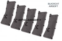 Blackcat 30rd/120rd Advance Magazine Assembly For Systema PTW AEG (5pcs V2) BCAT-P-006-V2