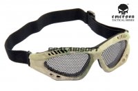 Emerson No Fog Metal Mesh Goggle Glasses A-Tacs FG EM6480-ATFG