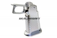 KUNG FU Airsoft CNC Aluminum Grip Set For Marui Hi-Capa GBB (Silver) 