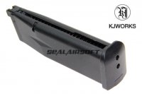 KJ Works 28rds Metal 6MM GAS Magazine For KP-11 GBB Black MAGAZINE1273