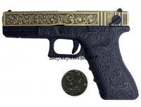 WE G18C Classic Floral Pattern GBB Pistol (Bronze Version)