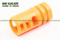 SE Orange Plastic Type 2 Flash Hider For 14mm CW Barrel Thread SE-OPF2-CW