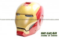SE GEAR Iron Man 2 Opening Face-Plate White Light Display Helmet Mask SE-HT-IRONMAN