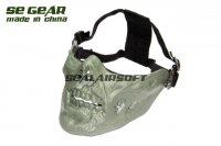 SE GEAR Evil Chiefs Skull Half Face Costume Mask (Ranger Green) SE-MK-M05-RG